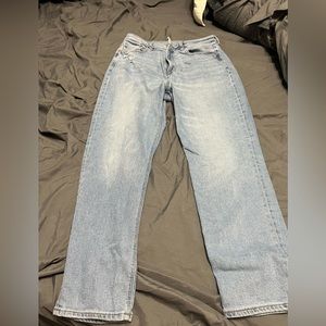 American eagle mom jeans light wash high rise